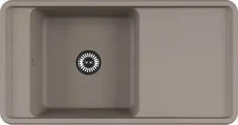 Кухонная мойка Акватон Беллис 97 (серый шелк) - изображение в каталоге