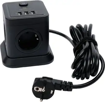 Сетевой фильтр Cablexpert TWR-4-U3-B-3 – изображение в каталоге
