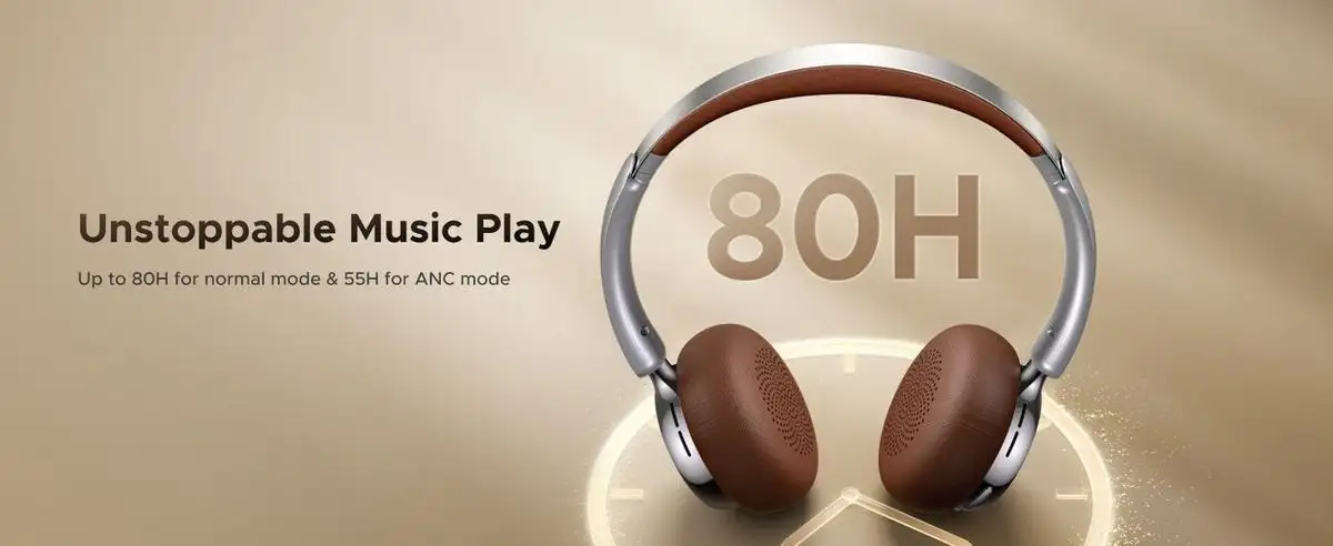 Наушники Ugreen Studio Plus HP207 (серебристый/коричневый) – фото товара