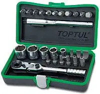 Набор отвертка с битами и головками Toptul GADW2701 (27 предметов) – изображение в каталоге