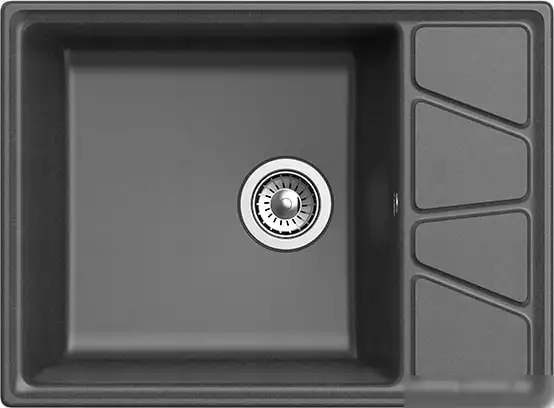 Кухонная мойка GranFest GF-V-680L (графит) - фото товара