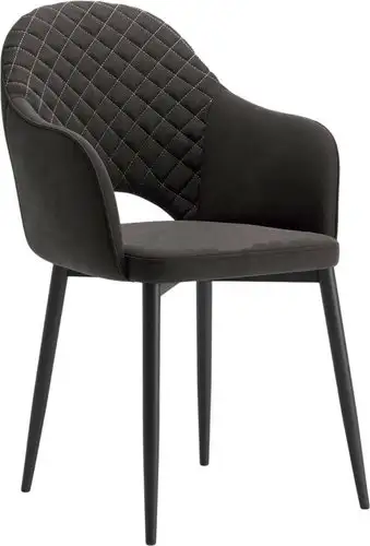 Стул с подлокотниками Табурет Кристи поворотный (бренди 28/каркас черный) – изображение в каталоге