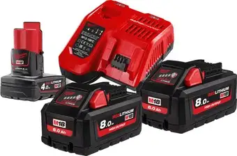Аккумулятор с зарядным устройством Milwaukee M18 M18HNRG-802 4933471073 (2 x 18В/8 Ач + 12В/4 Ач + 12-18В) – изображение в каталоге