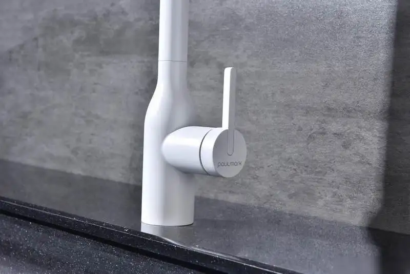 Смеситель Paulmark Magneto One Ma213188-WH (белый/белый матовый) - фото товара