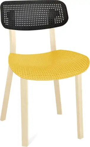 Стул Sheffilton SHT-S85 (черный/желтый/бежевый) – изображение в каталоге