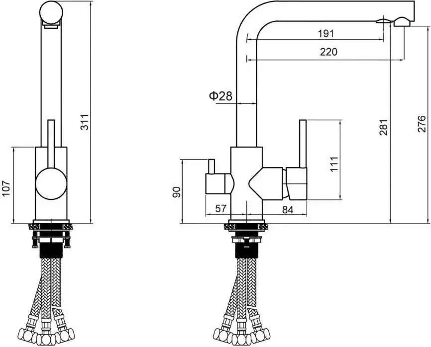 Смеситель Grocenberg GB40551 (бронза) - фото товара