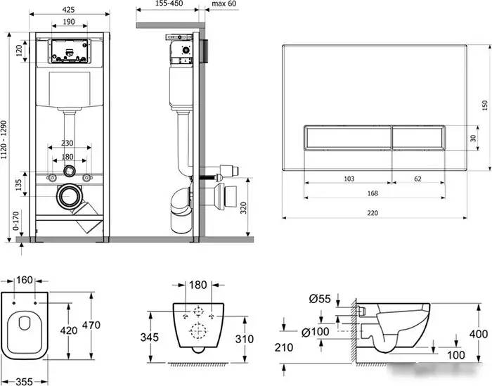 Унитаз Lavinia Boho Relfix One Compacto 7 в 1 87050147 (матовый пластик) - фото товара