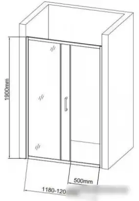 Душевая дверь Aquanet SD-1200A 120 (прозрачное стекло) - фото товара