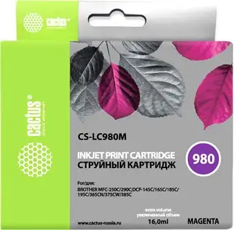 Картридж CACTUS CS-LC980M (аналог Brother LC980M) – изображение в каталоге