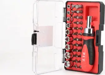 Набор отвертка с битами и головками P.I.T. Advance HSDR04-0034 (34 предмета) – изображение в каталоге