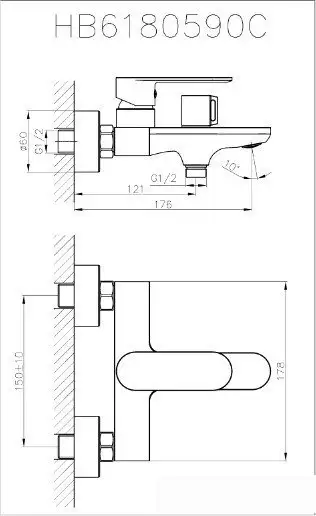Смеситель Haiba HB60590 (хром) - фото товара