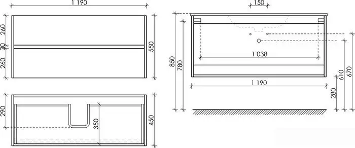 Sancos Тумба под умывальник Urban UR120-1W (белый глянец) – фото товара