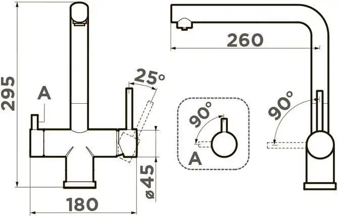 Смеситель Omoikiri Takamatsu-LG (светлое золото) - фото товара