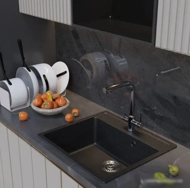 Кухонная мойка Mixline ML-GM15 551914 (черный) - фото товара