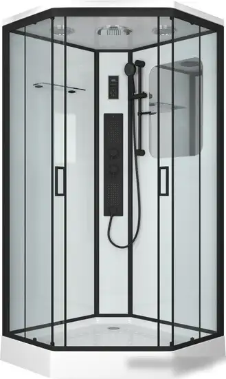 Душевая кабина Niagara NG-6901-01GD Black 90x90x220 (прозрачное стекло) - фото товара