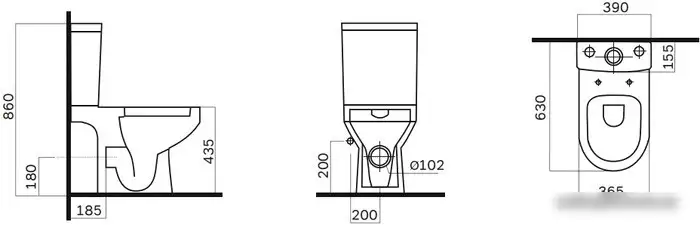 Унитаз AM.PM Spirit FlashClean C708600SC (безободковый) - фото товара