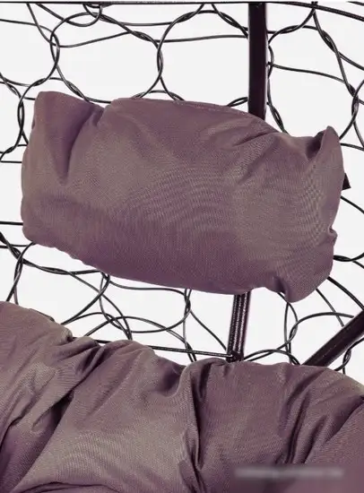 Подвесной диван M-Group Лежебока 11180202 (с коричневым ротангом/бордовая подушка) – фото товара