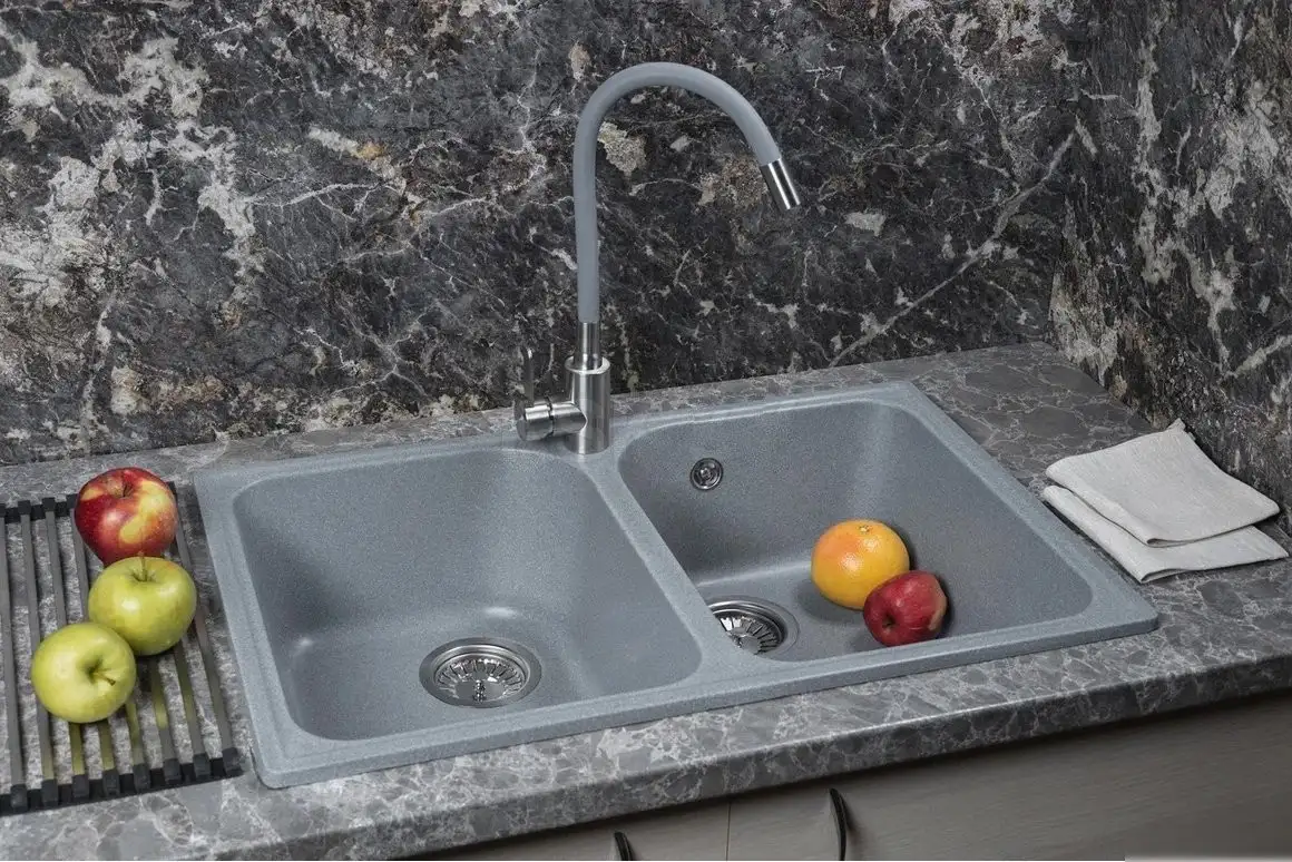 Кухонная мойка Marblan Duas (серебристый) - фото товара
