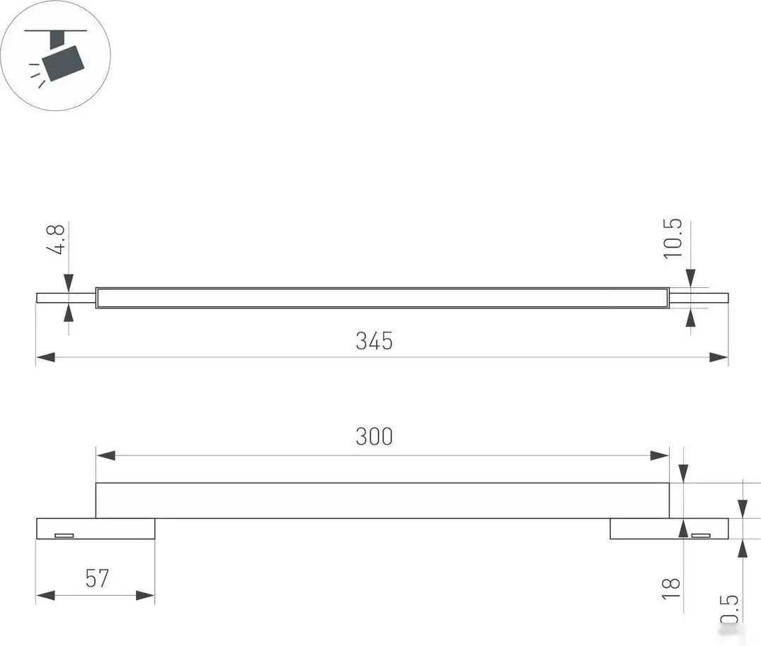 Трековый светильник Arlight Mag-Microcosm-Flat-L300-8W Warm3000 043271 – фото товара