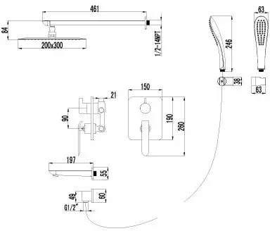 Душевая система Lemark Melange [LM4922CW] - фото товара
