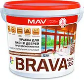 Краска MAV Brava ВД-АК-1035Д 20 л (белый полуглянцевый)