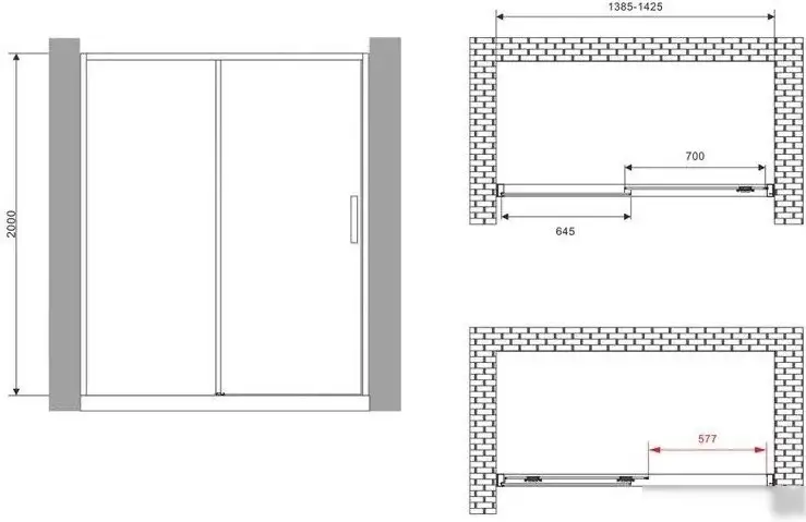 Душевая дверь Abber Komfort AG93140 - фото товара