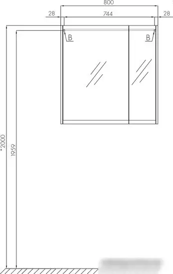 Акватон Шкаф с зеркалом Нортон 80 1A249202NT010 (белый) – фото товара