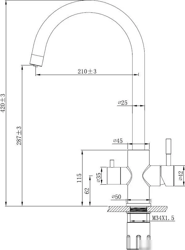Смеситель Esko Kitchen K04B - фото товара