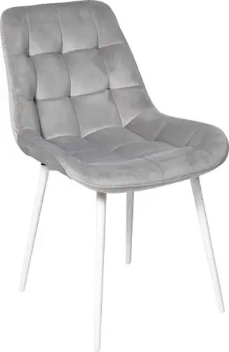 Стул Алвест AV 405 (светло-серый бархат Н-09/белый) – изображение в каталоге