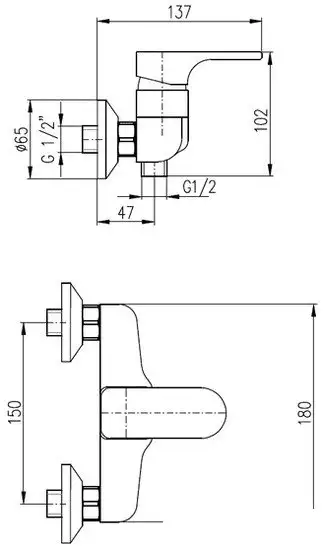 Смеситель Slezak RAV Юкон YU180.5CB (белый/хром) - фото товара