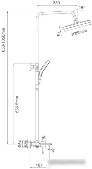 Душевая система Gappo G2403-8 - фото товара