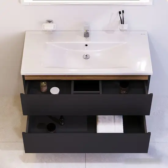 AM.PM Тумба под умывальник X-Joy M85AFHX1002BM (черный матовый) – фото товара