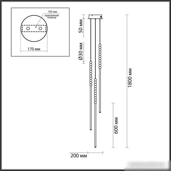 Подвесная люстра Odeon Light Monella 6639/33L – фото товара