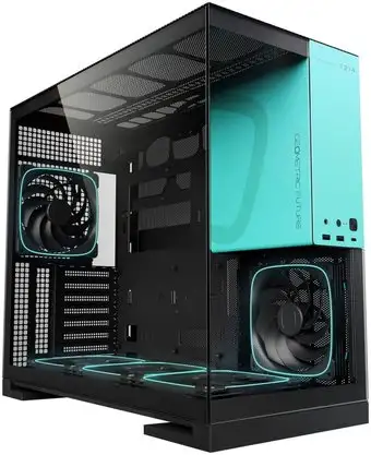 Корпус Geometric Future Model 5 5FAN (черный/бирюзовый) – изображение в каталоге