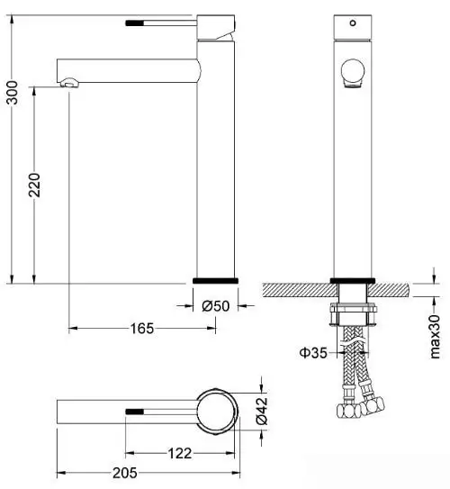 Смеситель Timo Saona 2311/03F (черный) - фото товара