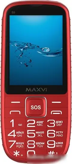Мобильный телефон Maxvi B9 (красный) – фото товара