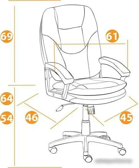 Кресло TetChair Comfort LT экокожа (коричневый – фото товара