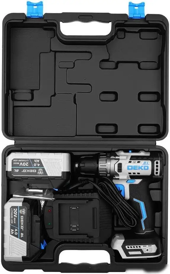 Дрель-шуруповерт Deko Loner 20V ONE+ 085-1004 (с 2-мя АКБ, кейс) – фото товара