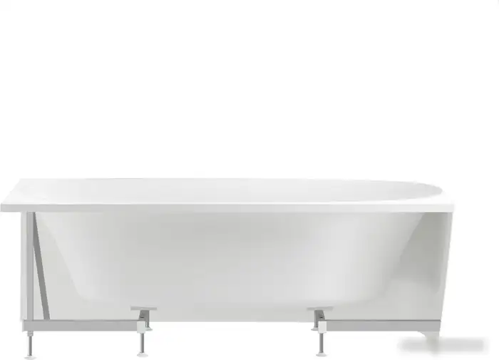 Ванна Wellsee Belle Spa 2.0 170x75 235805001 (пристенная ванна (левая) белый глянец, экран, каркас, сифон-автомат хром) - фото товара