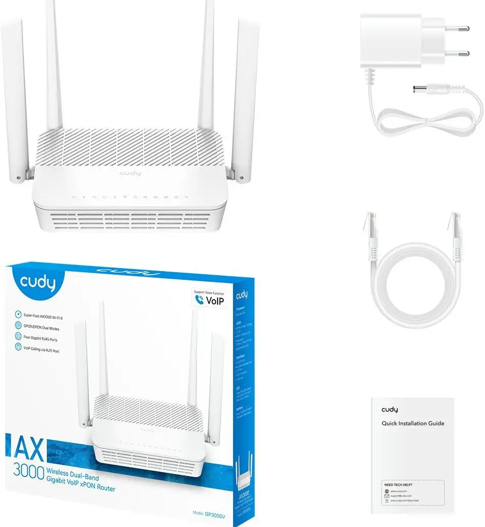 Wi-Fi роутер Cudy GP3000V 1.0 – фото товара