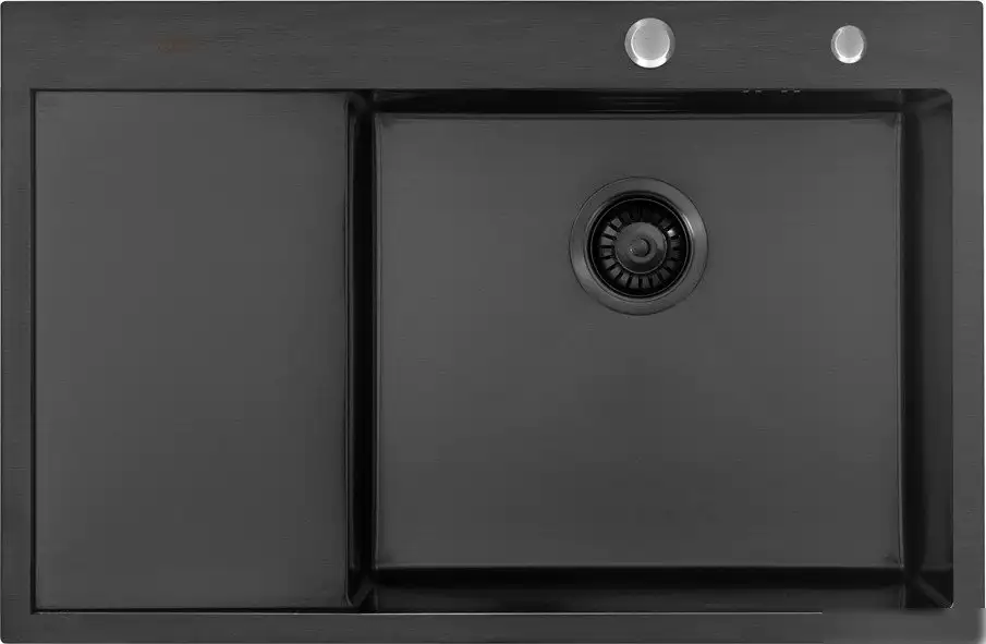 Кухонная мойка ARFEKA ECO AR 780*500 R BLACK PVD NANO - фото товара