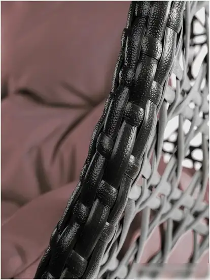 Подвесное кресло M-Group Для двоих Люкс 11510205 (коричневый ротанг/коричневая подушка) – фото товара