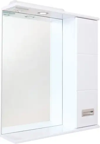 Onika Шкаф с зеркалом Балтика 58.01 правый (белый) [205815] – изображение в каталоге