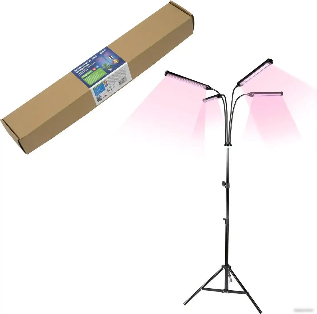 Лампа для растений Uniel ULT-P32-60W/SPLE/TM/40 IP40 BLACK QUAD UL-00008906 – фото товара