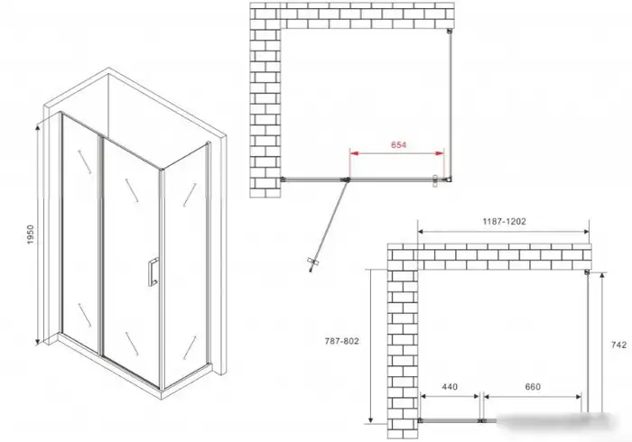 Душевой уголок Abber Sonnenstrand AG04120S-S80 - подробное фото Душевой уголок Abber Sonnenstrand AG04120S-S80 - фото товара