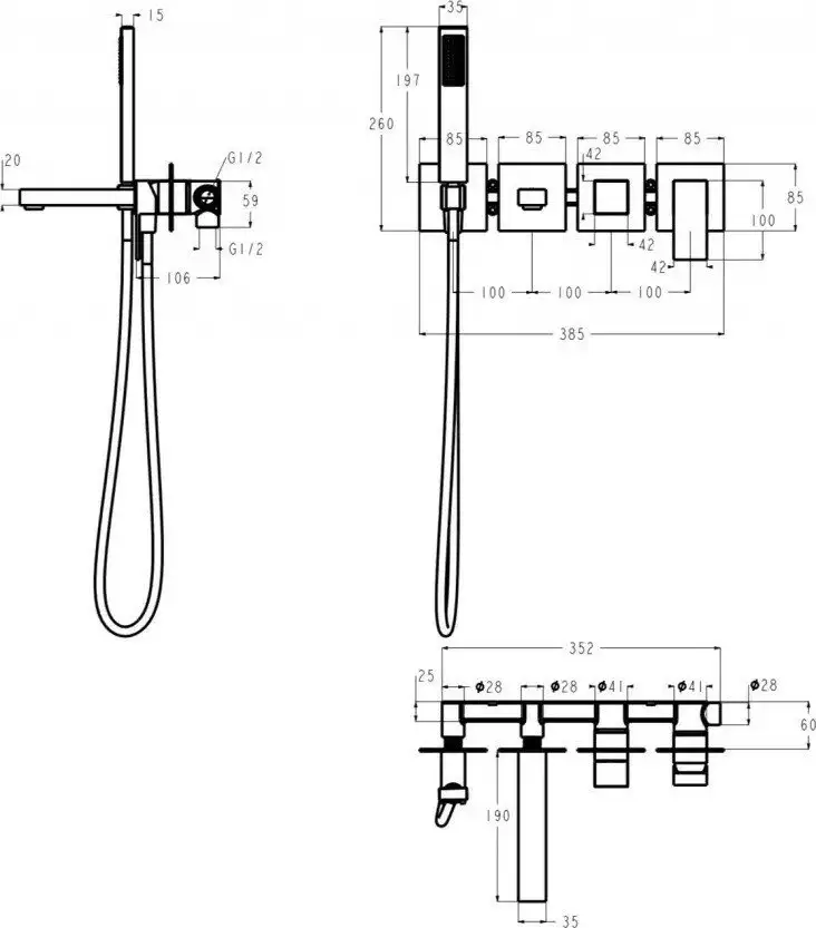 Смеситель Grocenberg GB5060 (черный матовый) - фото товара