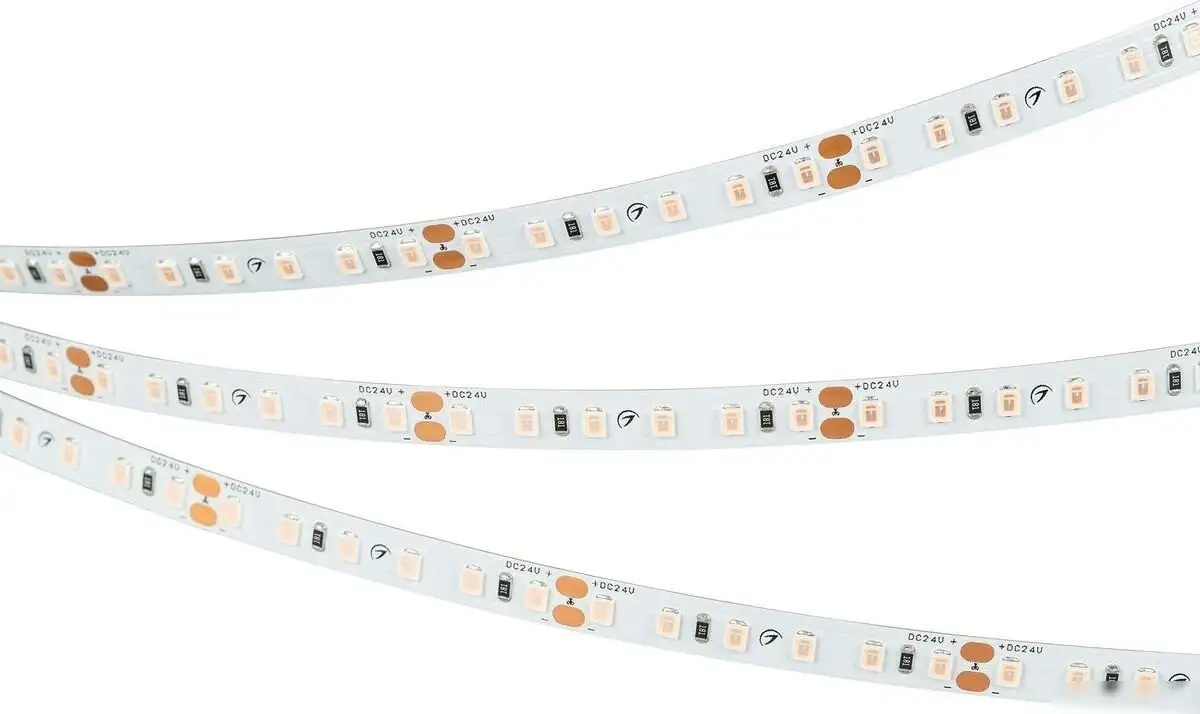 Светодиодная лента Arlight 6W/m 120Led/m 2835SMD фиолетовый 5M RT-A120-8mm 24V Violet 043384 – фото товара