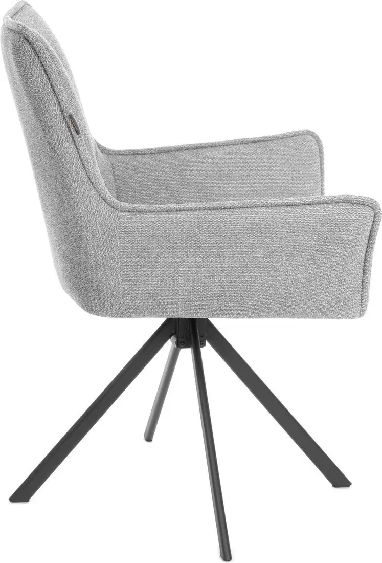 Стул с подлокотниками TetChair Мурано опора 360 (велюр/букле (HYP), светло-серый) – фото товара