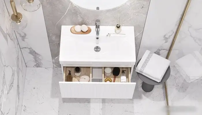 Velvex Тумба под умывальник Compo 700-0-1 tp.COM.9696.70.1Y (белый глянец) – фото товара