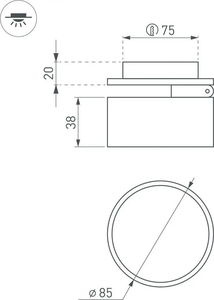 Спот Arlight LGD-Pot-Built-R85-12W Warm3000 045776 – фото товара